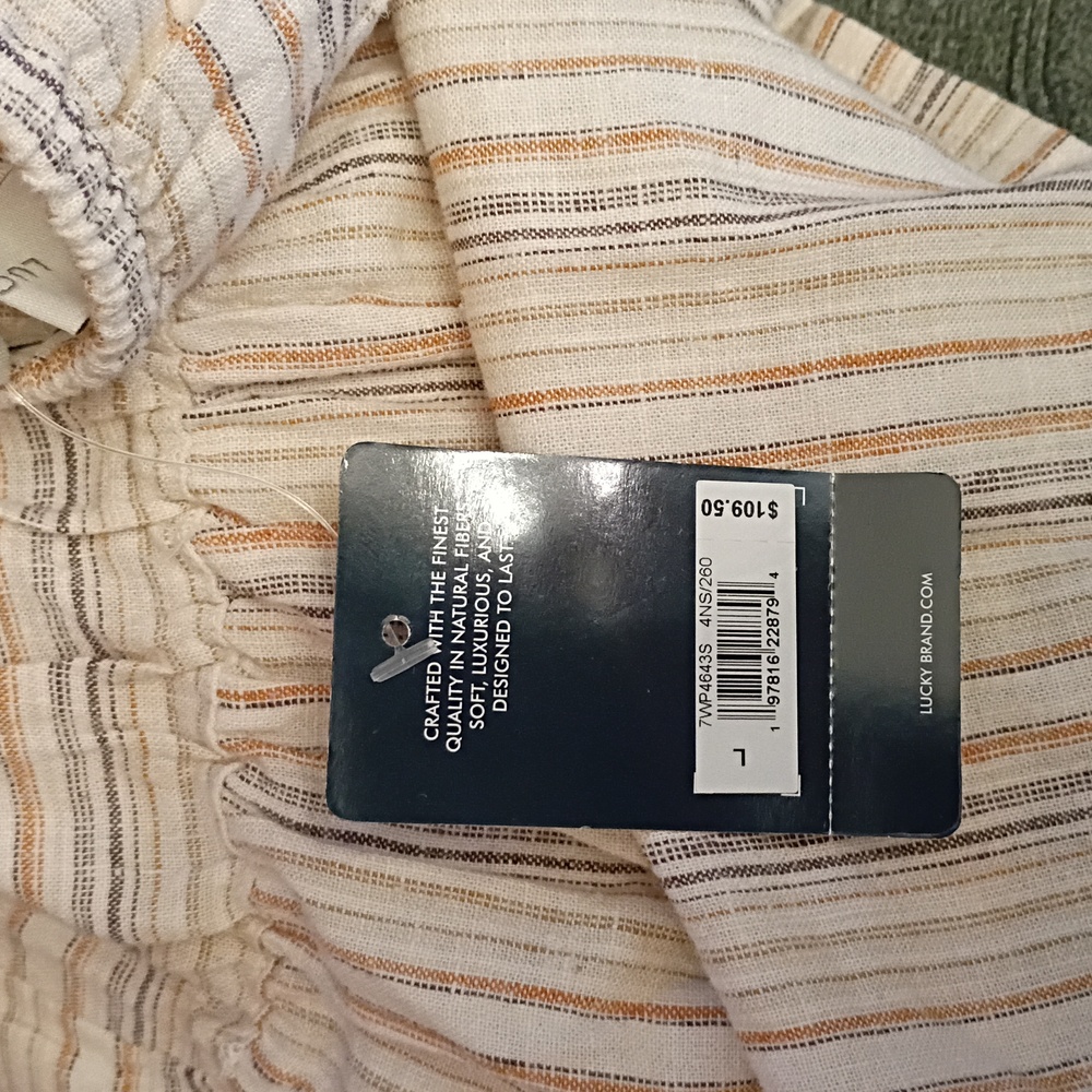 Lucky Brand Striped Tank Top - Cream and Tan - Picture 6 of 6